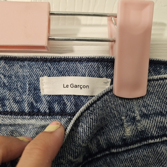 FRAME Le Garçon Straight-Leg Jeans in Beldon Rips Size 27 Slouchy - Picture 8 of 10